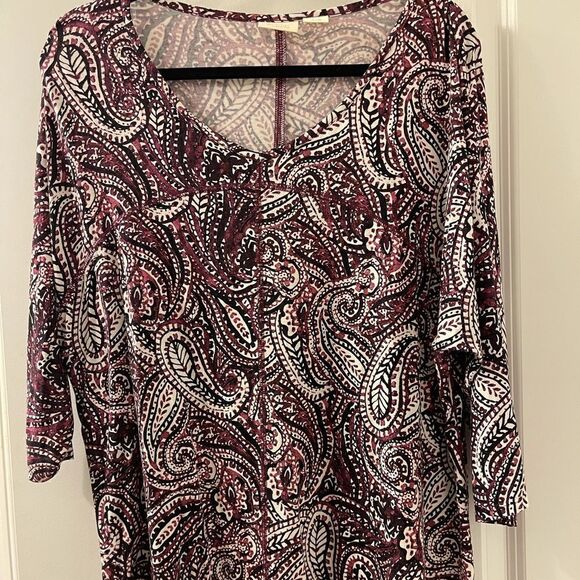 Sigrid Olsen Tops - Sigrid Olsen Paisley Women’s Top Size 1X